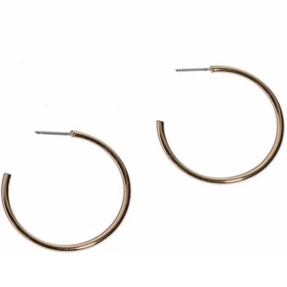 $58 LELE SADOUGHI Slim Hoop Earrings gold tone - Picture 1 of 6